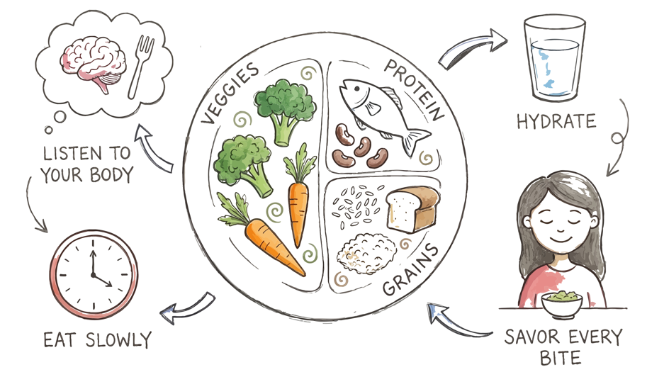 Mindful eating graphic