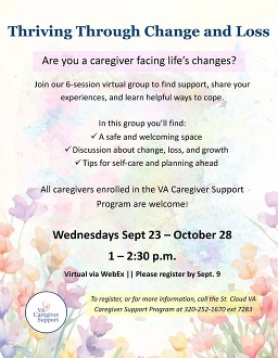 Thriving Through Change and Loss flyer