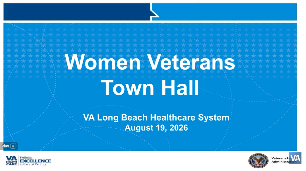 Screenshot of YouTube video for Women Veterans Town Hall