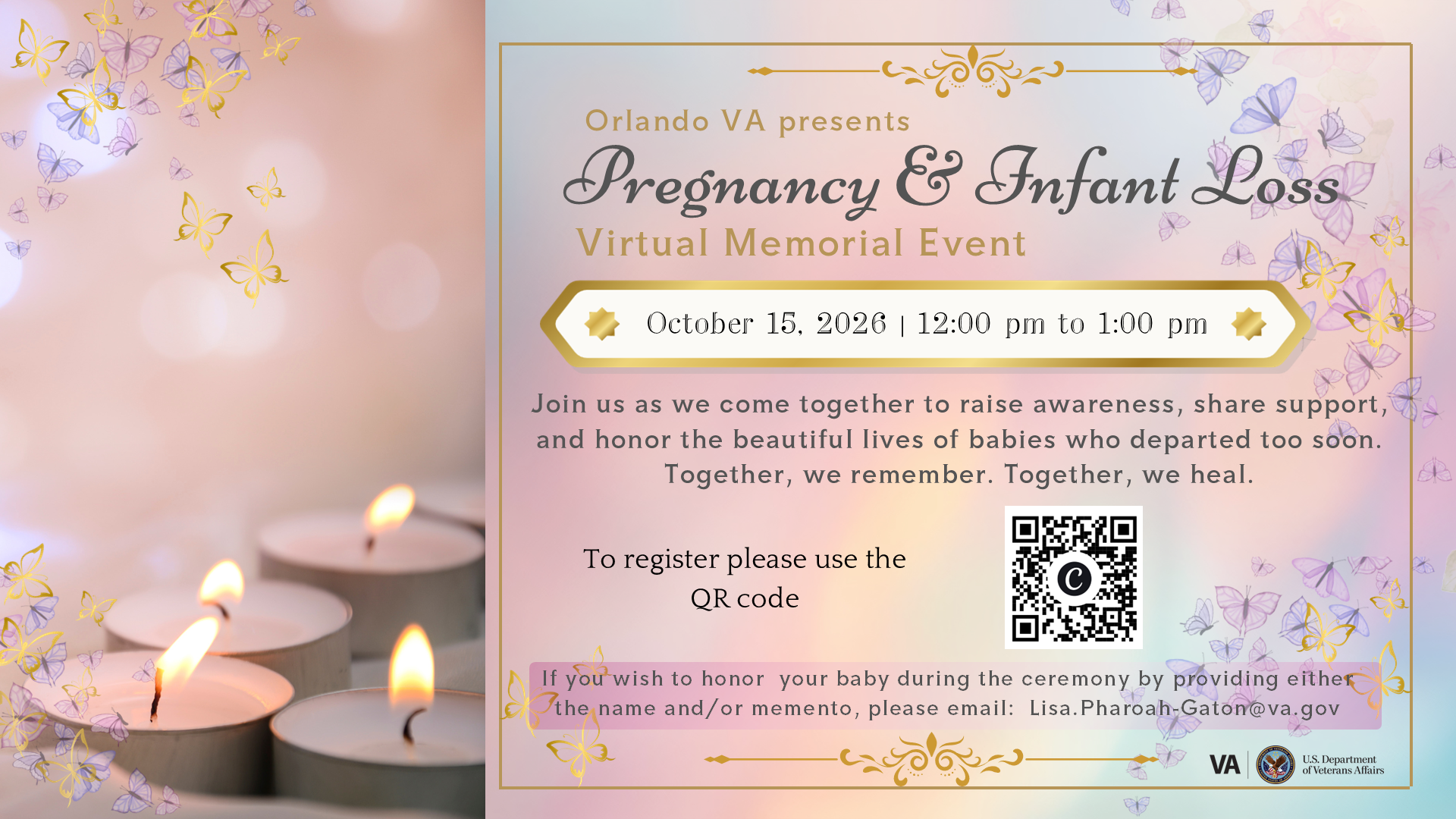 Pregnancy Infant Loss Virtual Event Flyer