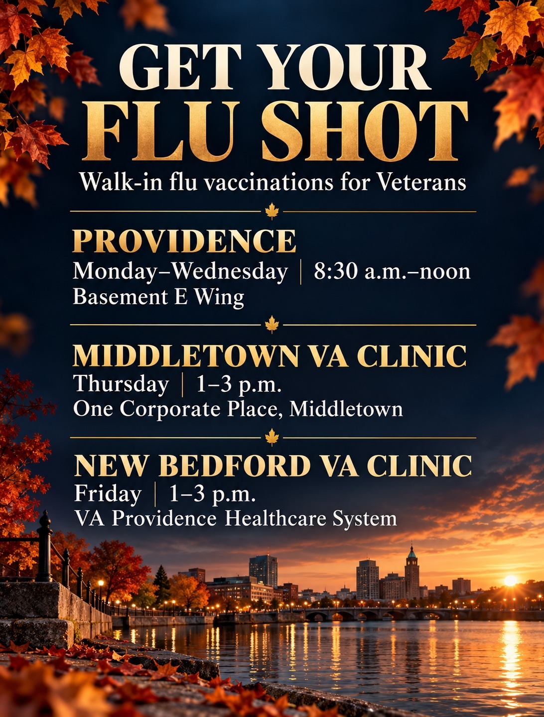 Come into VA Providence and get your flu shot this week!