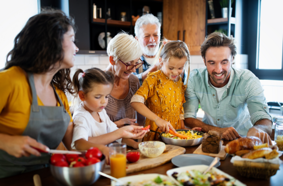 family cooking