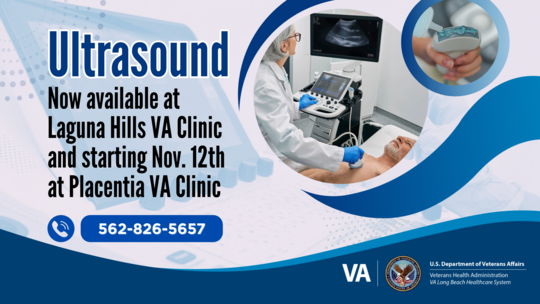 Ultrasound Now Available at Laguna and Placentia VA Clinics