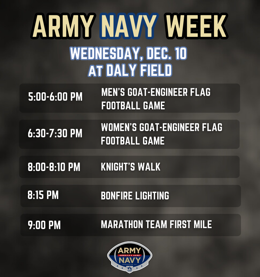 WP Army-Navy Week events