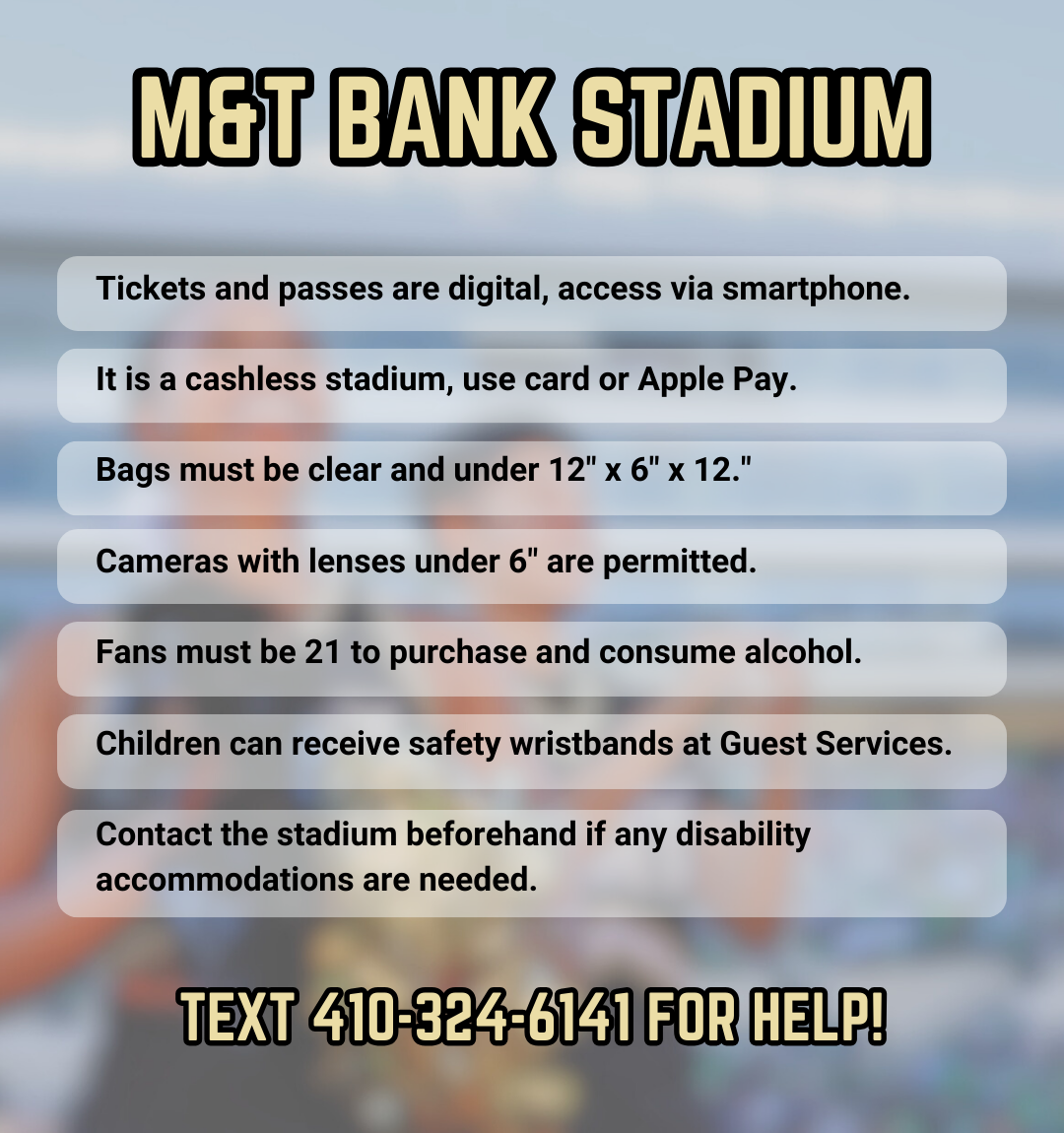 Stadium Rules