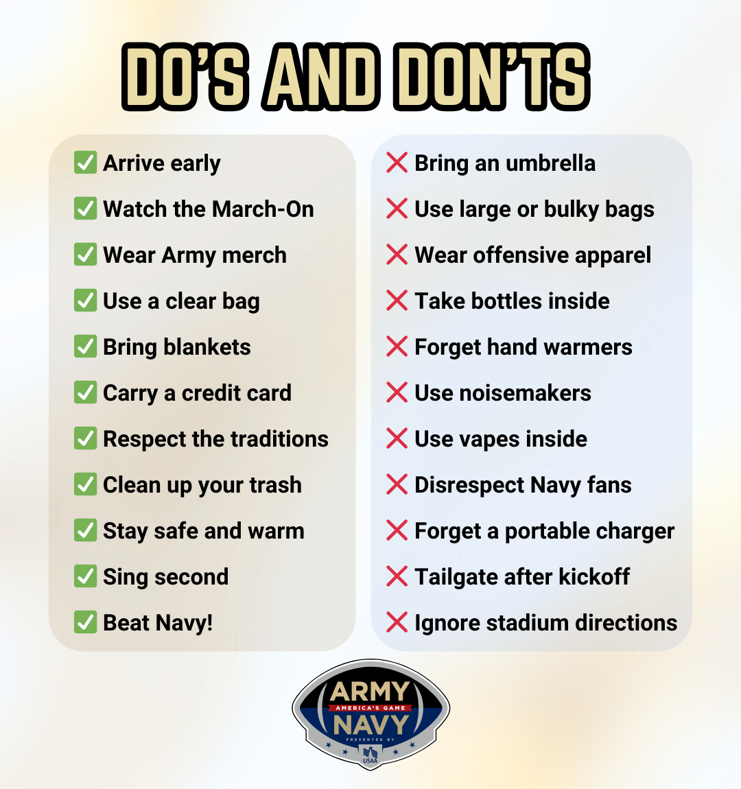 Dos and Donts