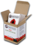 Poppy kits with red flower