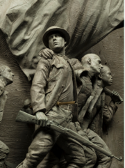 Memorial sculpture detail