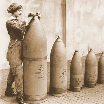 Munition worker at the National Shell Filling Factory, Chilwell, England