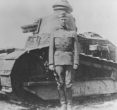 George Patton with Renault tank