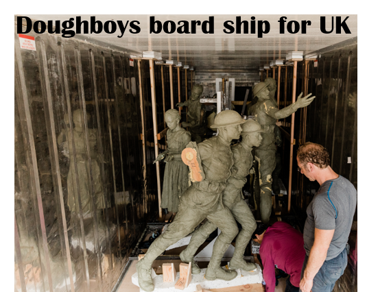 Doughboys board ship for UK