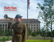 Bugler playing daily taps at the WWI Memorial