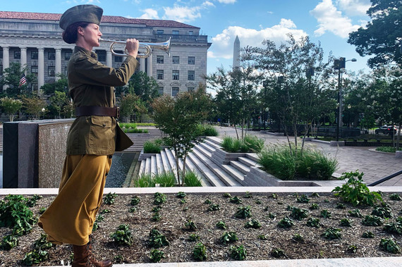 Lori Crandall - Taps bugler at the National WWI Memorial in Washington, D.C. 