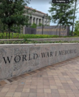 National WWI Memorial sign
