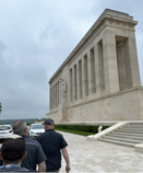 Liberty University students approach the American Monument on Hill 204 at Chateau-Thierry 