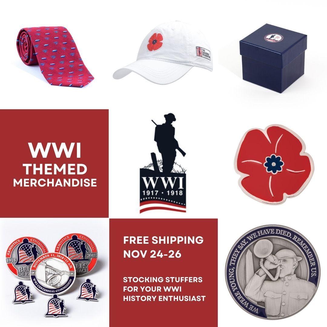 WWI Themed merchandise and free shipping Nov.24-27