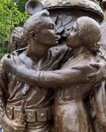 Detail of Frank Vittor's bronze sculpture Peabody Memorial to Soldiers in Pittsburgh