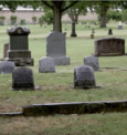 Headstones in Tulsa cemetery