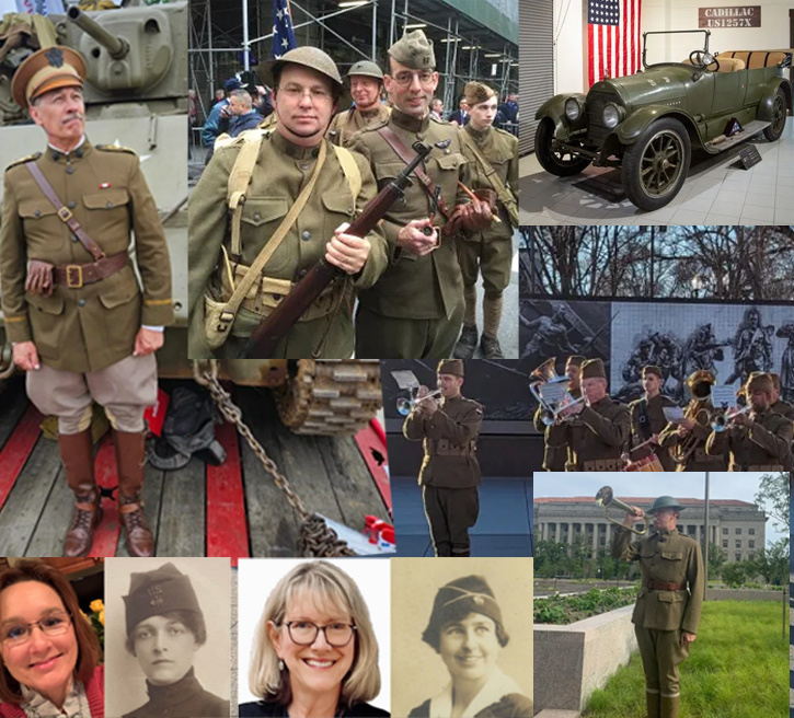 A collage image showing some of the events at the WWI LIving History Weekend