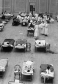 Makeshift hospital for WWI pandemic