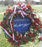 Wreath from French government at Frank Buckle's funeral