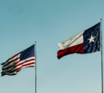 Texas and US flags