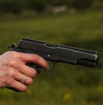 Pistol in hand