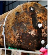 Snip of unexploded bomb