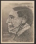 Portrait of President Woodrow Wilson formed by 21,000 military officers and men at Camp Sherman in 1918