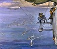 Navy Blimps Escorting a Convoy