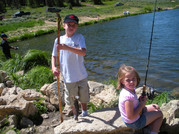 children fishing at Boulger Reservoir