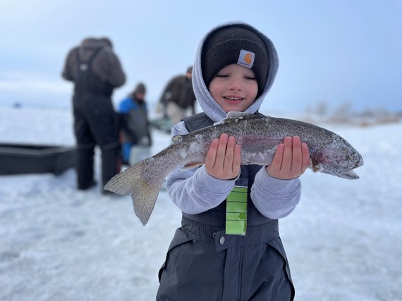 Steinaker Reservoir ice fishing