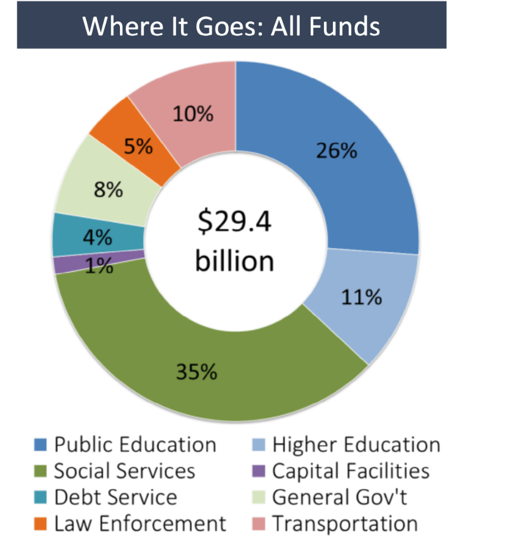 $29 billion state budget infographic