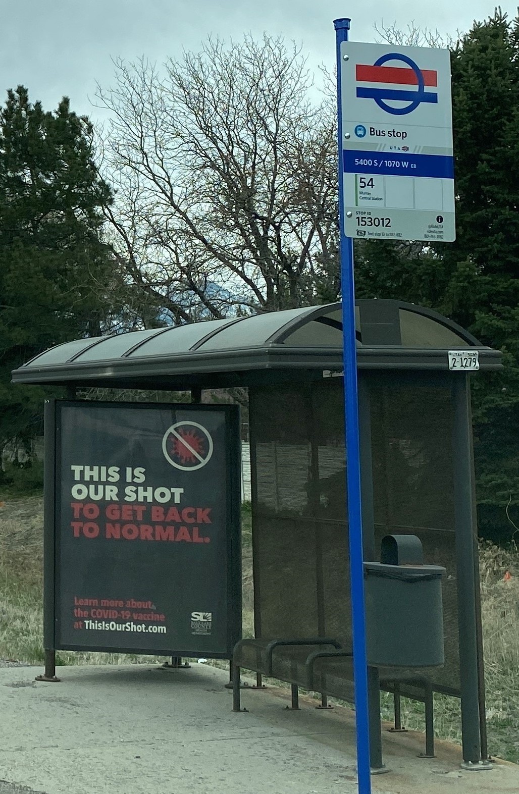 Route 54 New Bus Stop Sign