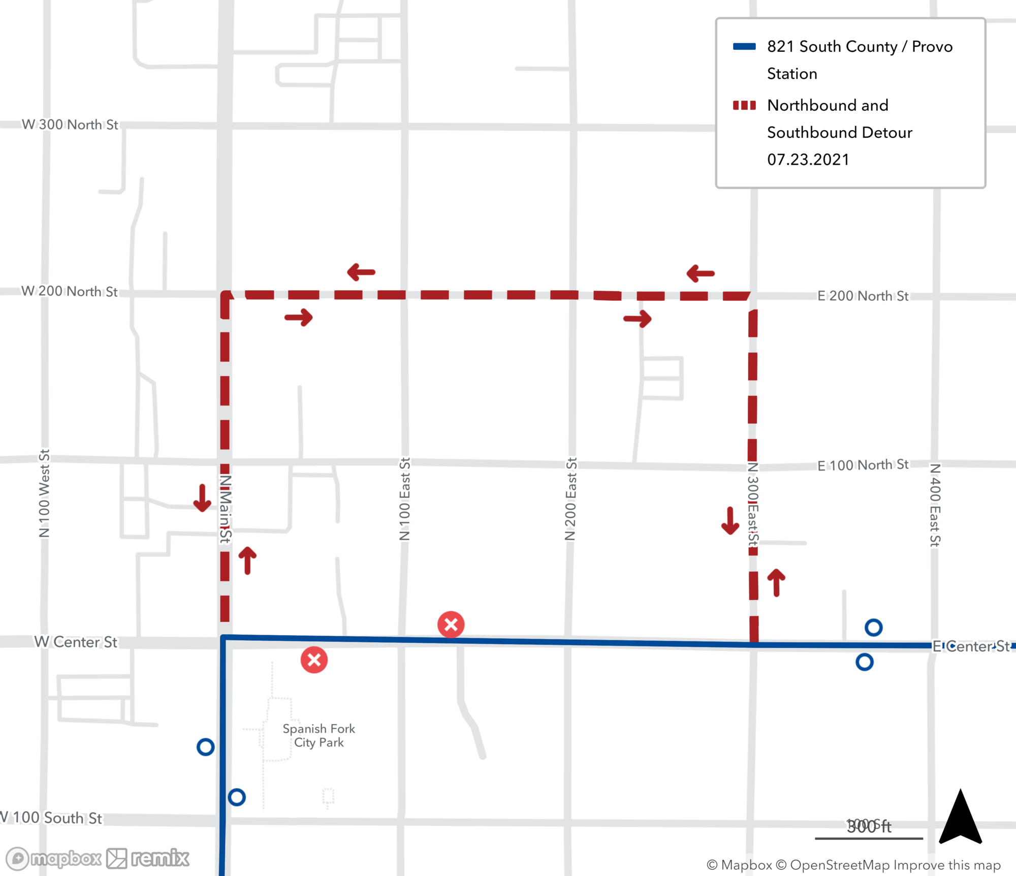 821 - South Utah County – Provo Central Station Detour Update in ...