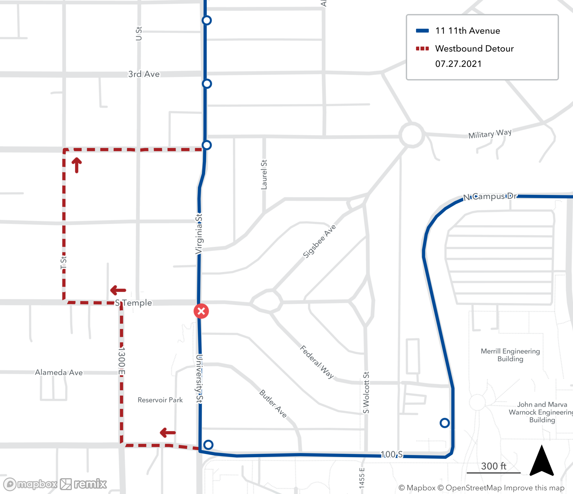 F11 - 11th Ave Flex on Detour