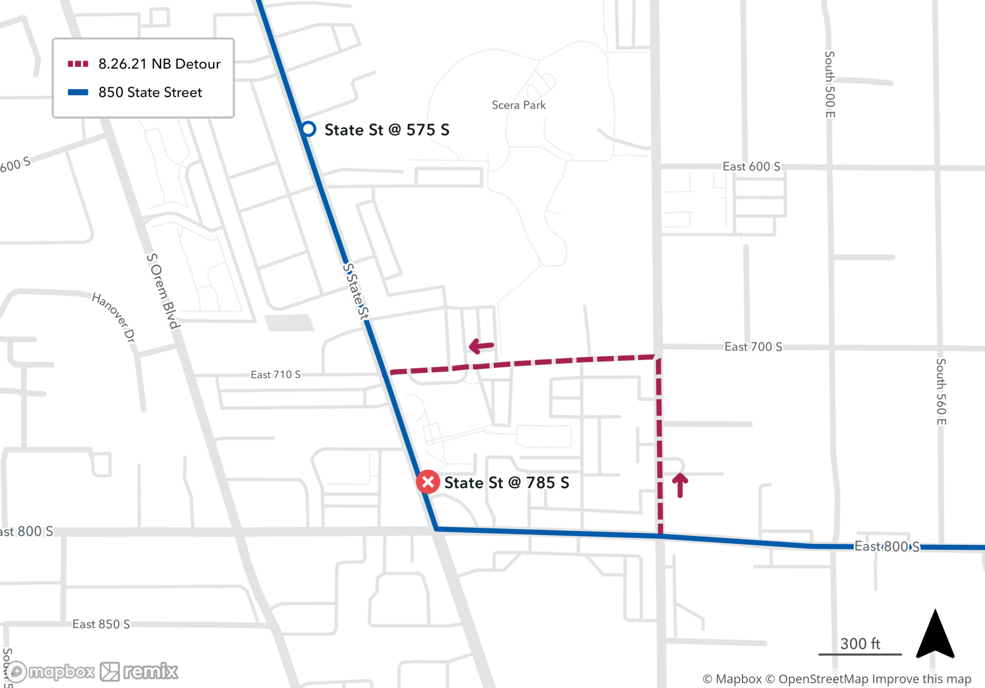Route 850 Detour 8.26.21