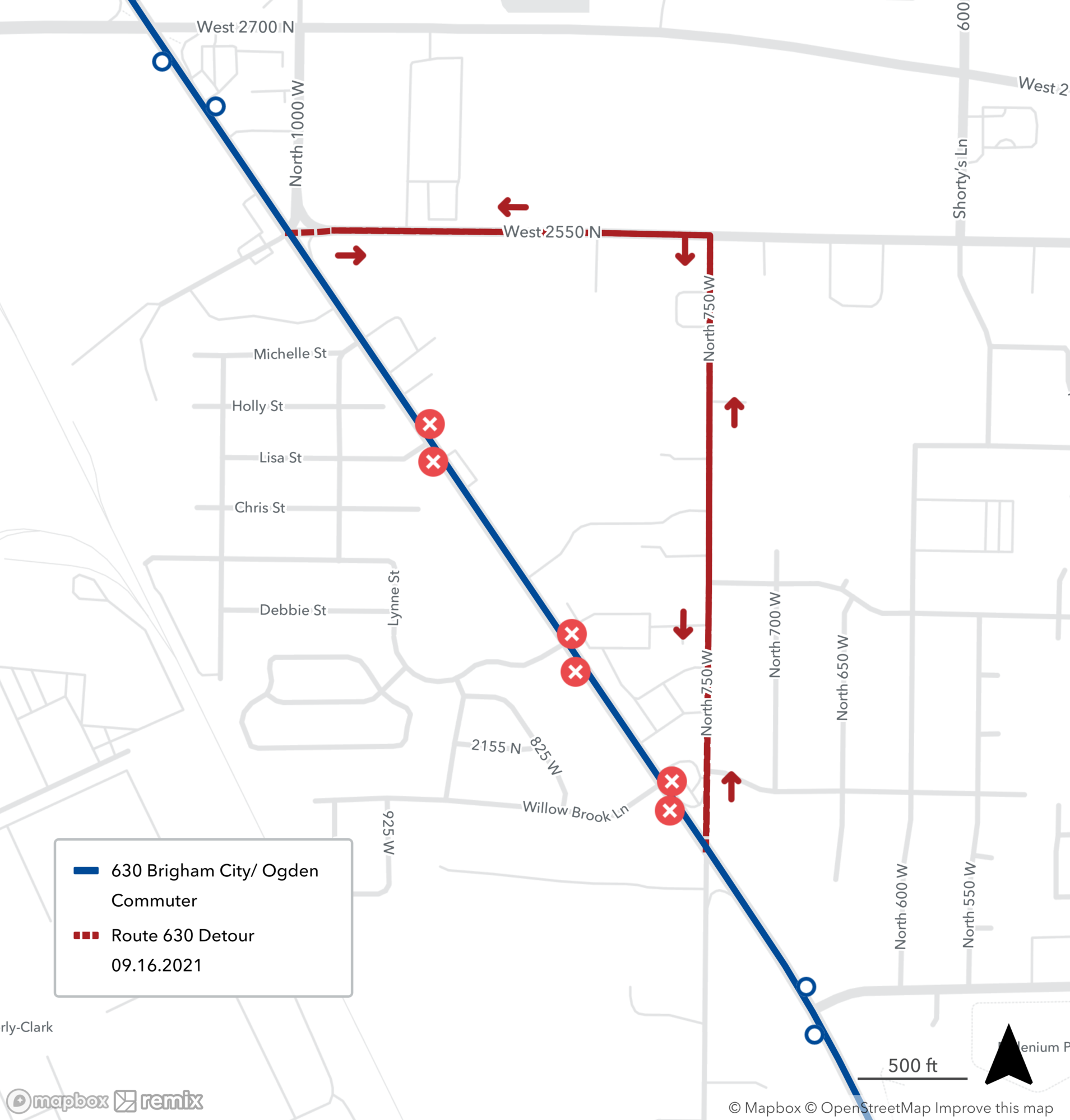 630 - Brigham City – Ogden on detour