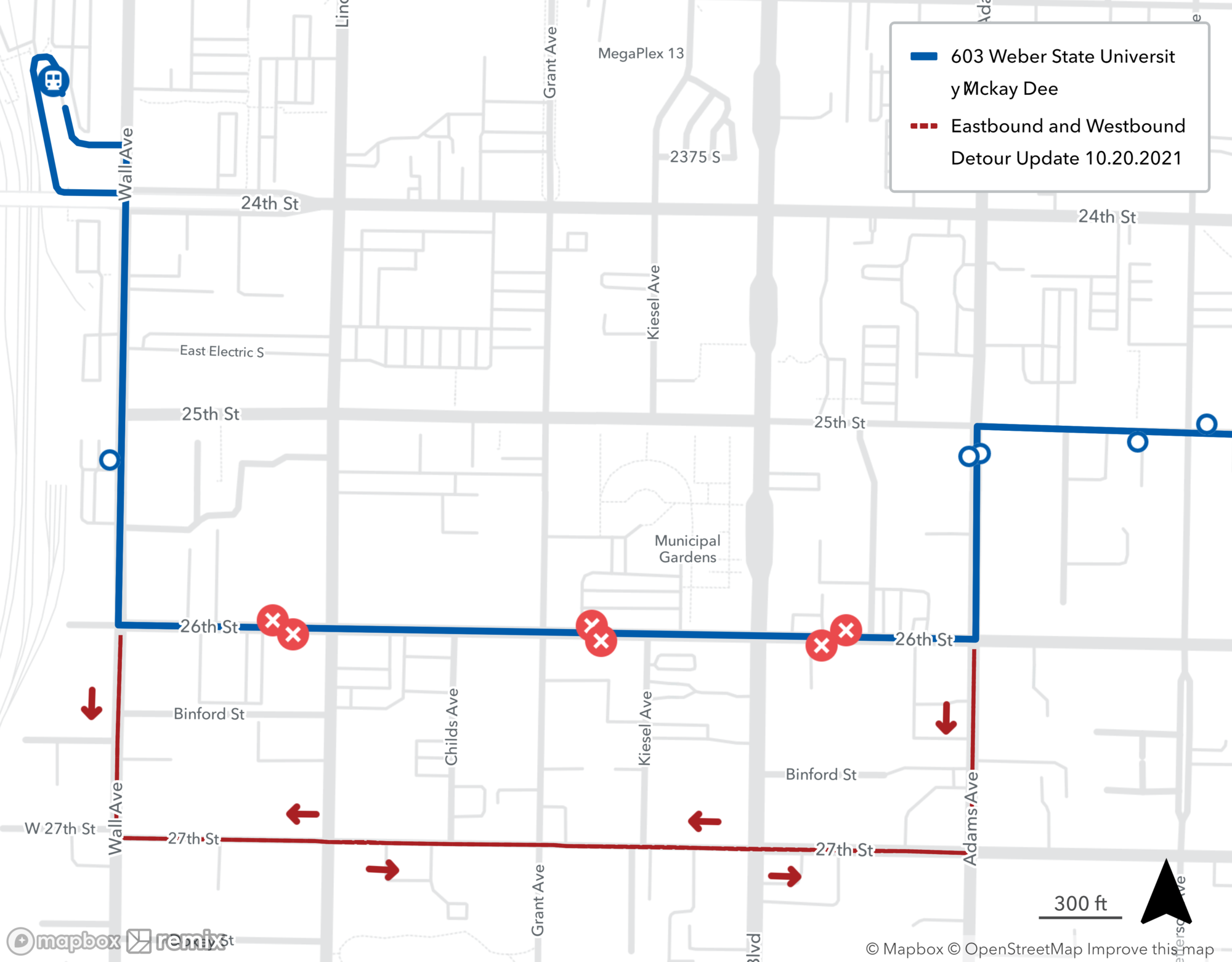 Route 603 Detour Map