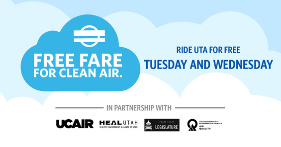 Tuesday and Wednesday are Free Fare for Clean Air Days!
