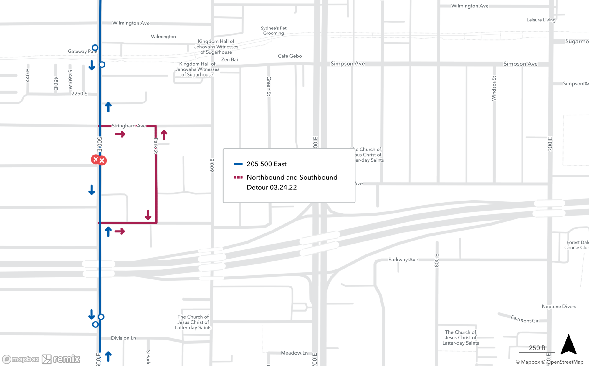 205 500 East On Detour