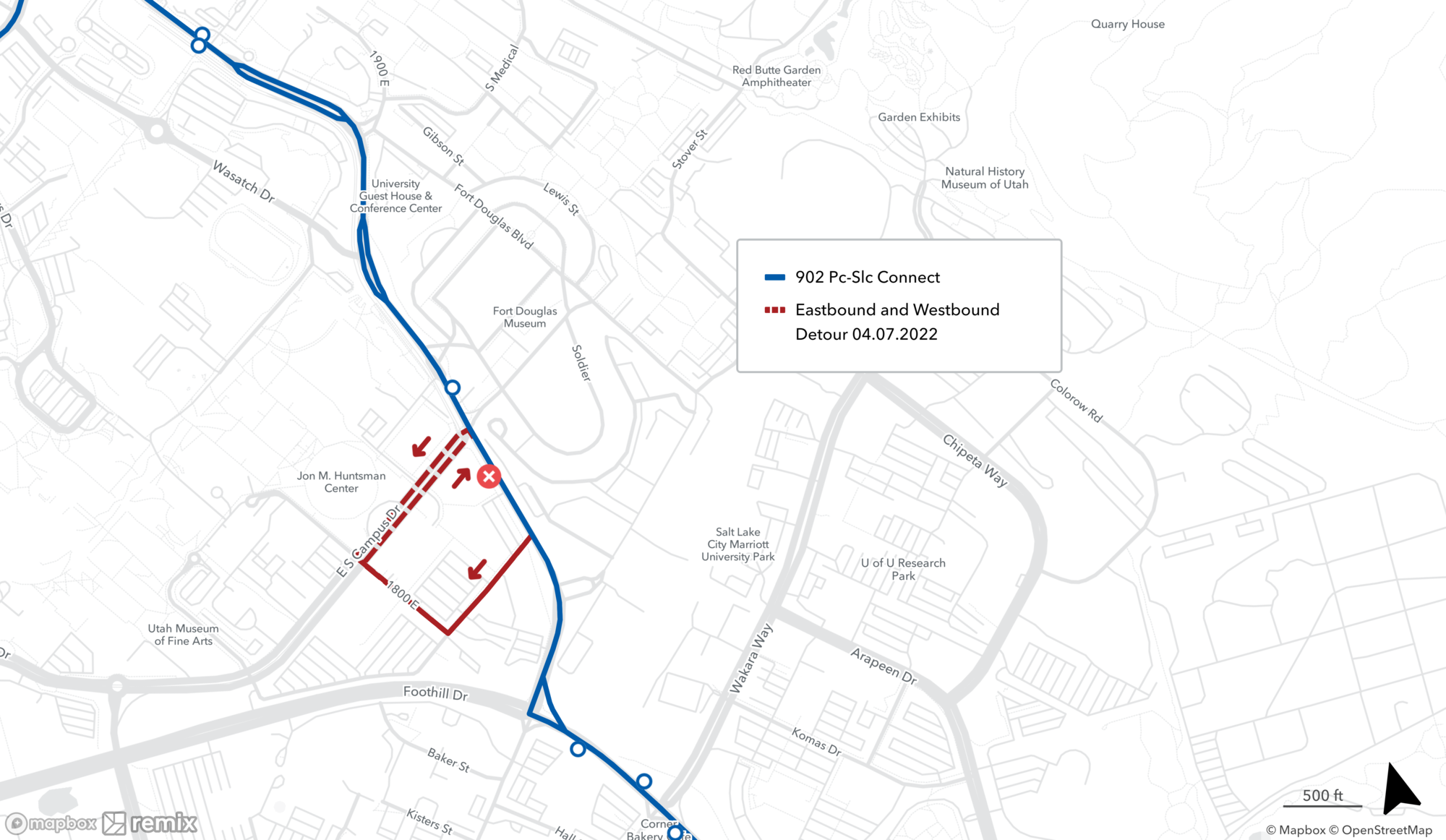 902 PCSLC Connect (Salt Lake Central Kimball Junction) On Detour