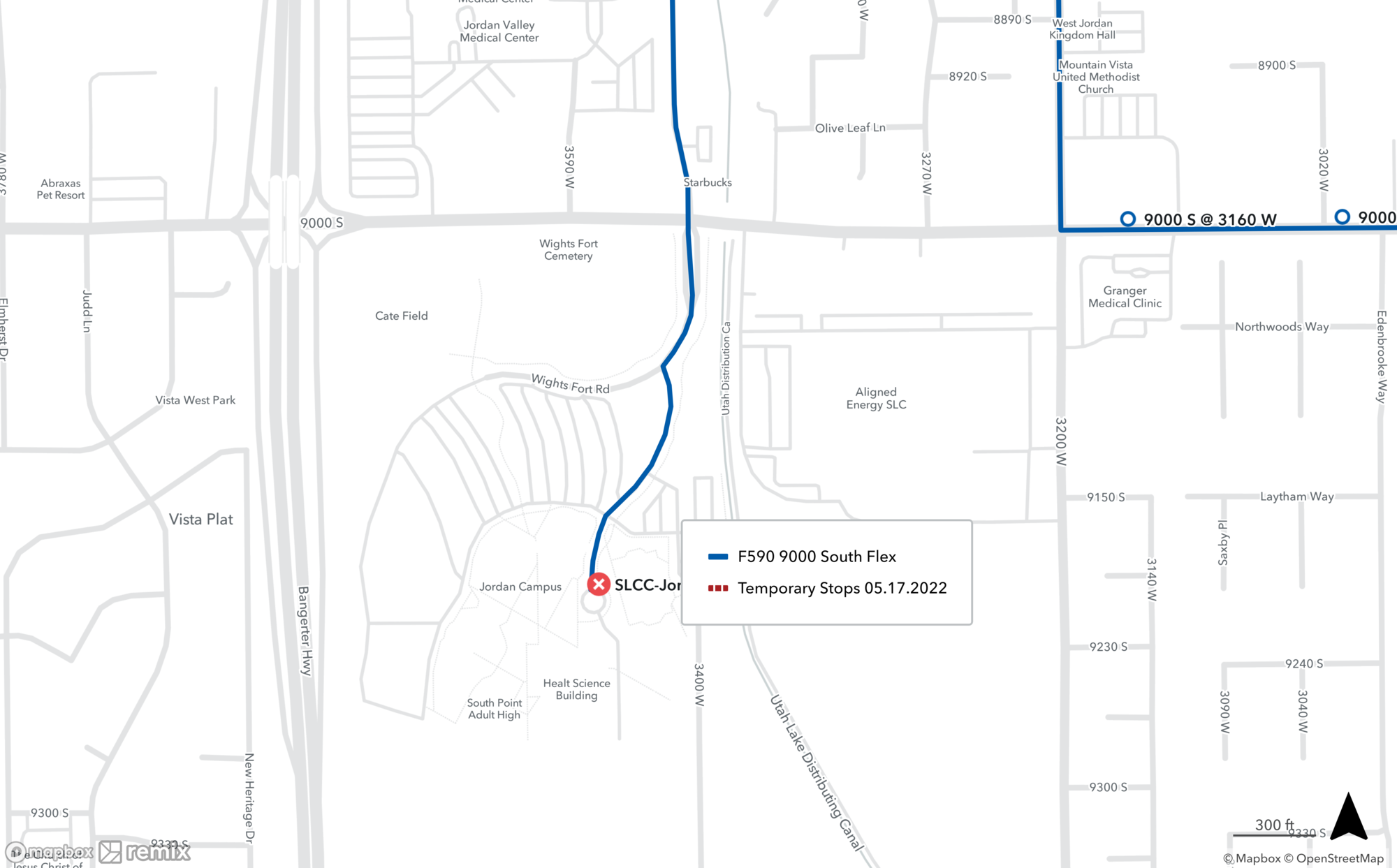 Route F-590 Detour Map 05.17.2022