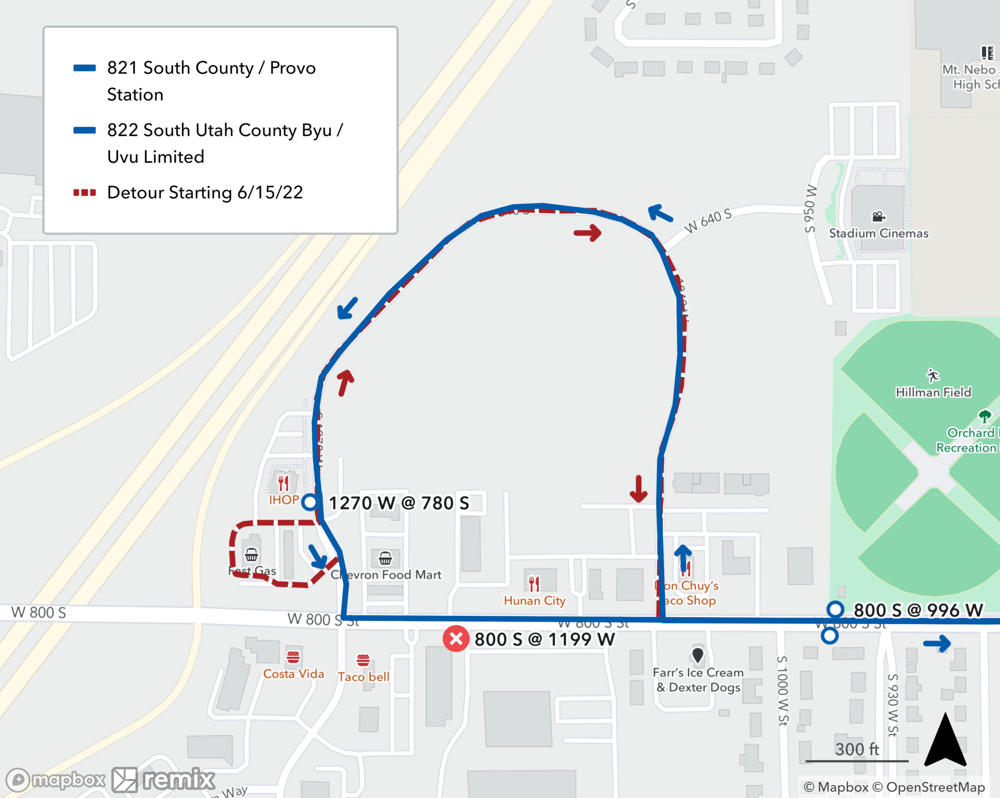 Route 821 822 On Detour In Payson Route 821 822 On Detour In Payson