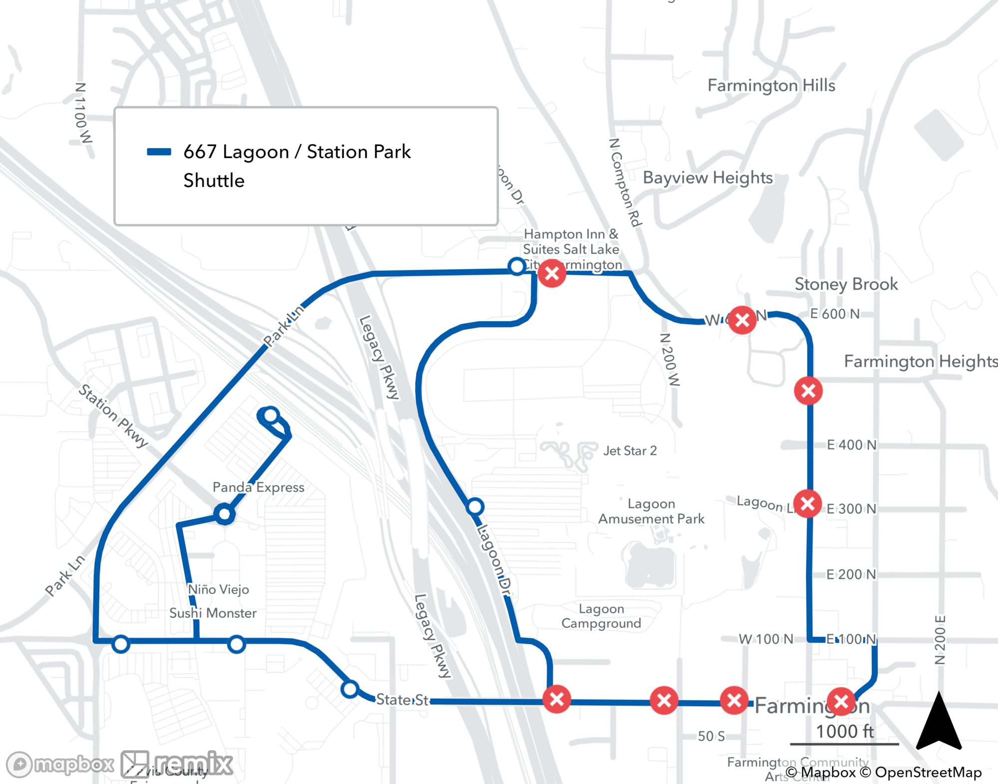Image of the Route 667 detour