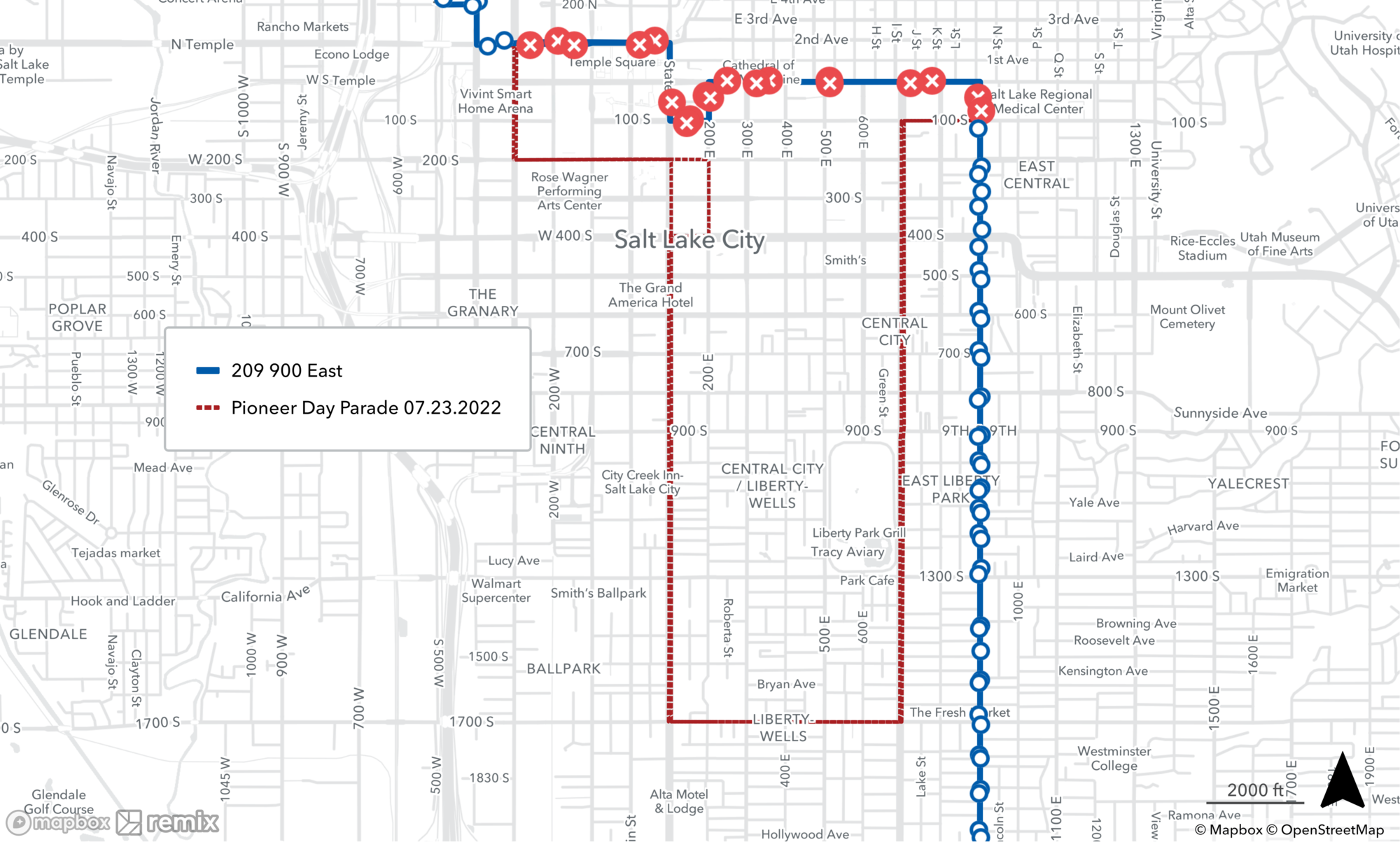 Route 209 Detour Map 07.23.2022