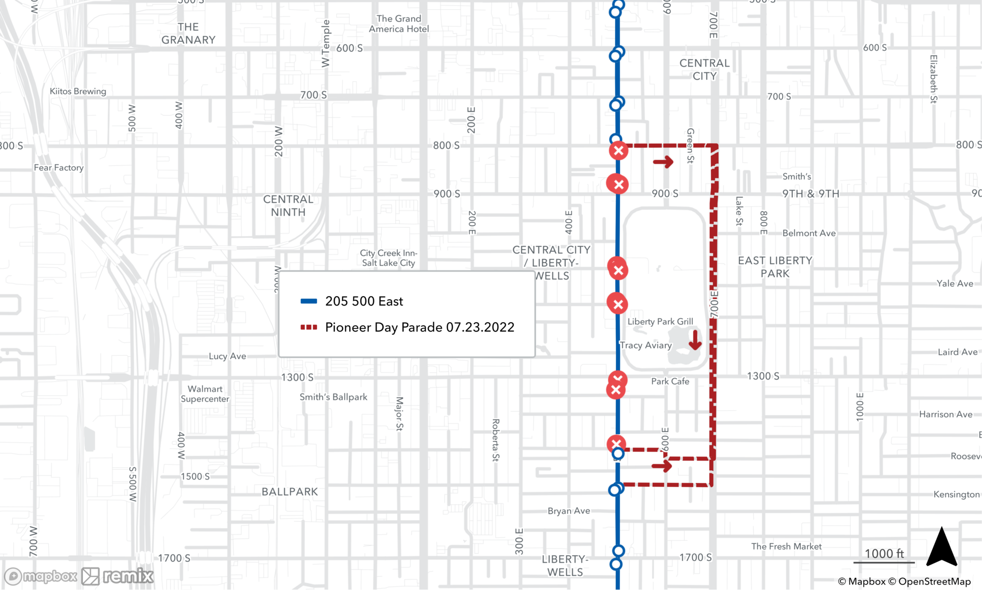 Route 205 Detour Map 07.23.2022
