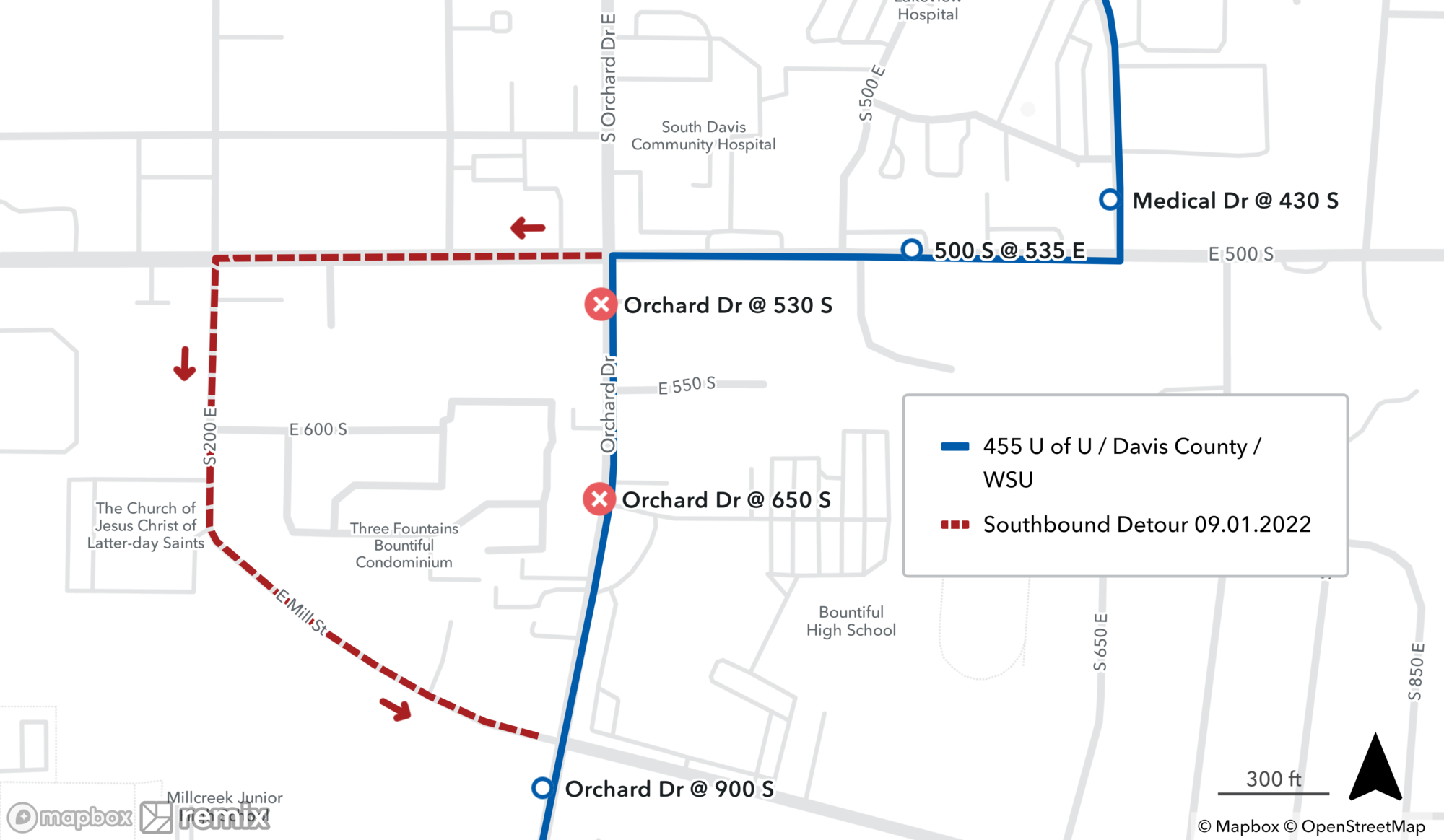 Route 455 on Detour - 9.01.2022