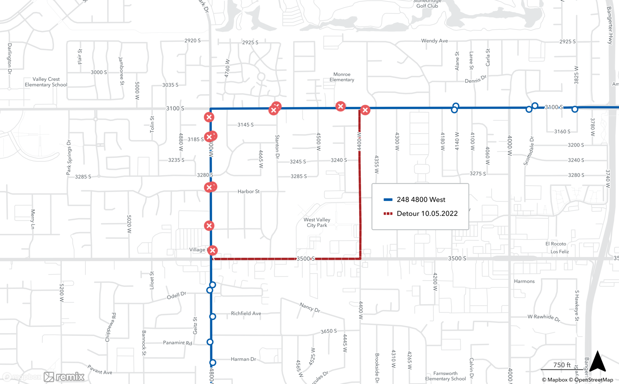 Route 248 Detour Map 10.05.2022