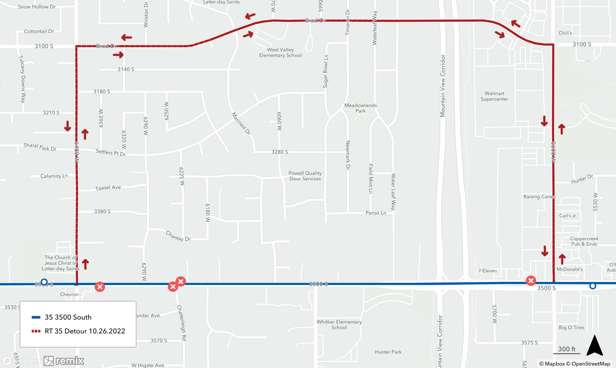 Route 35 Detours - 10-26-2022